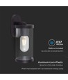 E27 Wandleuchte mit Up/Down Licht - IP44 Außen, mattschwarz, ohne Leuchtmittel