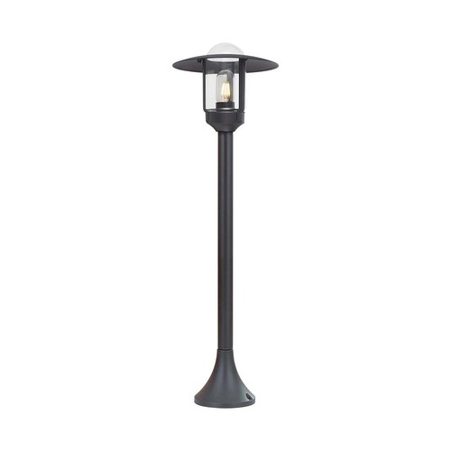 Schwarze Gartenlampe Laterne - 97,5cm, IP44 Außenbereich, Klarglas, E27 Fassung, ohne Leuchtmittel