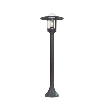 Schwarze Gartenlampe Laterne - 97,5cm, IP44 Außenbereich, Klarglas, E27 Fassung, ohne Leuchtmittel