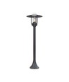 Schwarze Gartenlampe Laterne - 97,5cm, IP44 Außenbereich, Klarglas, E27 Fassung, ohne Leuchtmittel