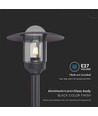 Schwarze Gartenlampe Laterne - 97,5cm, IP44 Außenbereich, Klarglas, E27 Fassung, ohne Leuchtmittel