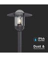 Schwarze Gartenlampe Laterne - 97,5cm, IP44 Außenbereich, Klarglas, E27 Fassung, ohne Leuchtmittel