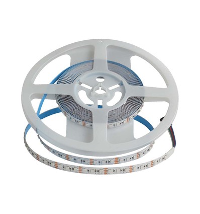 5m 12W/m RGB LED Strip - 24V, 120 LED pro Meter, IP20, 8mm Breite
