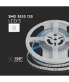 5m 12W/m RGB LED Strip - 24V, 120 LED pro Meter, IP20, 8mm Breite