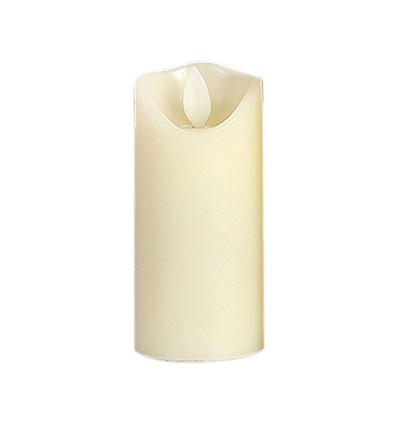 Ø5,3cm LED-Stumpenkerze, 12,5cm hoch - 2700K, batteriebetrieben, warmweiß, flammenloses Dekolicht