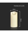 Ø5,3cm LED-Stumpenkerze, 12,5cm hoch - 2700K, batteriebetrieben, warmweiß, flammenloses Dekolicht
