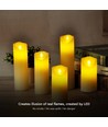 Ø5,3cm LED-Stumpenkerze, 12,5cm hoch - 2700K, batteriebetrieben, warmweiß, flammenloses Dekolicht