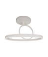 37W LED-Deckenleuchte aus Metall, Weiß - Ø50cm, 4000lm, 4000K, doppeltes rundes Design