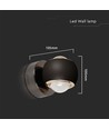 10W LED-Wandleuchte - Schwarz, 3000K, 13,5x10 cm, Innenbereich, inkl. Leuchtmittel