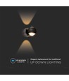 10W LED-Wandleuchte - Schwarz, 3000K, 13,5x10 cm, Innenbereich, inkl. Leuchtmittel