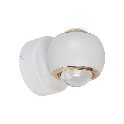 10W LED-Wandleuchte mit Up/Down-Licht - Weiß, 3000K, 13,5x10 cm, IP44, inkl. Leuchtmittel