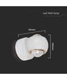 10W LED-Wandleuchte mit Up/Down-Licht - Weiß, 3000K, 13,5x10 cm, IP44, inkl. Leuchtmittel