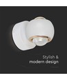 10W LED-Wandleuchte mit Up/Down-Licht - Weiß, 3000K, 13,5x10 cm, IP44, inkl. Leuchtmittel