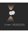 10W LED-Wandleuchte mit Up/Down-Licht - Weiß, 3000K, 13,5x10 cm, IP44, inkl. Leuchtmittel