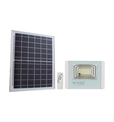 35W Solarpanel - LED Fluter, 6400K, Weißes Gehäuse