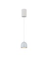 8,5W LED-Pendelleuchte, Ø10cm - Hellgrau, 850lm, Touch on/off, verstellbares Seil, inkl. Leuchtmittel