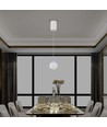 8,5W LED-Pendelleuchte, Ø10cm - Hellgrau, 850lm, Touch on/off, verstellbares Seil, inkl. Leuchtmittel