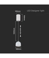 8,5W LED-Pendelleuchte, Ø10cm - Hellgrau, 850lm, Touch on/off, verstellbares Seil, inkl. Leuchtmittel