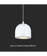 8,5W LED-Pendelleuchte - Ø10cm, Weiß, Touch on/off, 3000K, inkl. Leuchtmittel