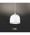 8,5W LED-Pendelleuchte - Ø10cm, Weiß, Touch on/off, 3000K, inkl. Leuchtmittel