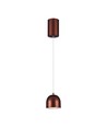 8,5W Pendelleuchte, Ø10cm - Touch on/off, Kupfer, 3000K, 160cm Seil, inkl. Leuchtmittel