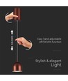 8,5W Pendelleuchte, Ø10cm - Touch on/off, Kupfer, 3000K, 160cm Seil, inkl. Leuchtmittel