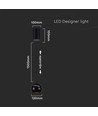 8,5W LED Pendelleuchte - Ø18cm, schwarz, Touch on/off, 3000K, inkl. Leuchtmittel