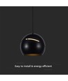 8,5W LED Pendelleuchte - Ø18cm, schwarz, Touch on/off, 3000K, inkl. Leuchtmittel