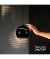 8,5W LED Pendelleuchte - Ø18cm, schwarz, Touch on/off, 3000K, inkl. Leuchtmittel