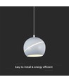 8,5W LED Pendelleuchte / Hängelampe - Ø12-18cm, weiß, Touch on/off, 3000K, inkl. Leuchtmittel