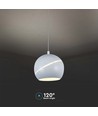 8,5W LED Pendelleuchte / Hängelampe - Ø12-18cm, weiß, Touch on/off, 3000K, inkl. Leuchtmittel