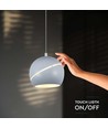 8,5W LED Pendelleuchte / Hängelampe - Ø12-18cm, weiß, Touch on/off, 3000K, inkl. Leuchtmittel