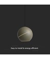 8,5W LED Pendelleuchte, Ø12cm - Champagner Gold, Touch on/off, 3000K, inkl. Leuchtmittel
