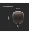 4W Vasenförmige Glühbirne E27 - Kohlefaden schwarzes Glas 300°