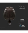 4W Apfelförmige Glühbirne E27 - Kohlefaden schwarzes Glas 300°