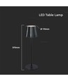 1,5W wiederaufladbare LED Tischleuchte, CCT - Touch dimmbar, USB-C, schwarz, höhenverstellbar