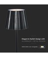 1,5W wiederaufladbare LED Tischleuchte, CCT - Touch dimmbar, USB-C, schwarz, höhenverstellbar