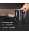 1,5W wiederaufladbare LED Tischleuchte, CCT - Touch dimmbar, USB-C, schwarz, höhenverstellbar