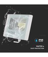 40W LED Fluter mit Solarpanel - 4000K, Weißes Gehäuse