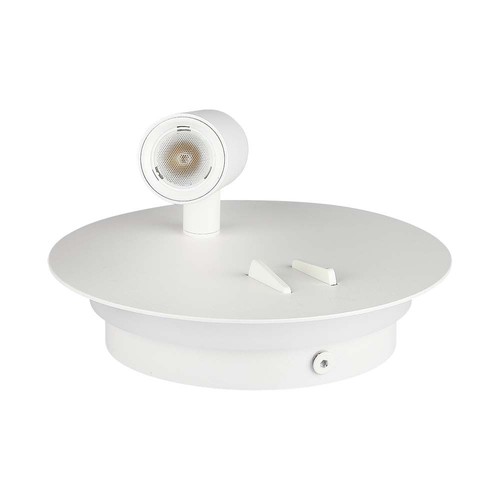 3W + 6W LED Hotel Wandleuchte mit Lesearm - Weiß, 3000K, on/off Schalter, CREE LED