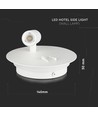 3W + 6W LED Hotel Wandleuchte mit Lesearm - Weiß, 3000K, on/off Schalter, CREE LED