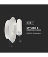 3W + 6W LED Hotel Wandleuchte mit Lesearm - Weiß, 3000K, on/off Schalter, CREE LED