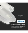 3W + 6W LED Hotel Wandleuchte mit Lesearm - Weiß, 3000K, on/off Schalter, CREE LED
