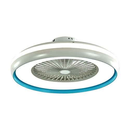 Ventilator mit Deckenlicht 45W - RF Steuerung, CCT: 3 in 1, AC Motor, blauer Ring