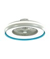 Ventilator mit Deckenlicht 45W - RF Steuerung, CCT: 3 in 1, AC Motor, blauer Ring