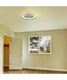 Ventilator mit Deckenlicht 45W - RF Steuerung, CCT: 3 in 1, AC Motor, blauer Ring