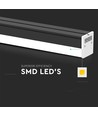 120cm 40W LED Lichtleiste - 6500K, Schwarz