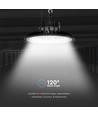 120W/150W/200W LED Hallenstrahler, 160lm/W - IP65, 3-in-1 CCT, einstellbare Wattzahl, Ø32cm