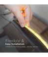 5m 18W/m CCT COB-LED Strip, RA90 - 24V, IP20, 560 LED pro Meter, 8mm breit, dimmbar