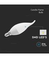 E14 3,7W LED Kerzenlampe - Flammenform, warmweiß, ersetzt 30W